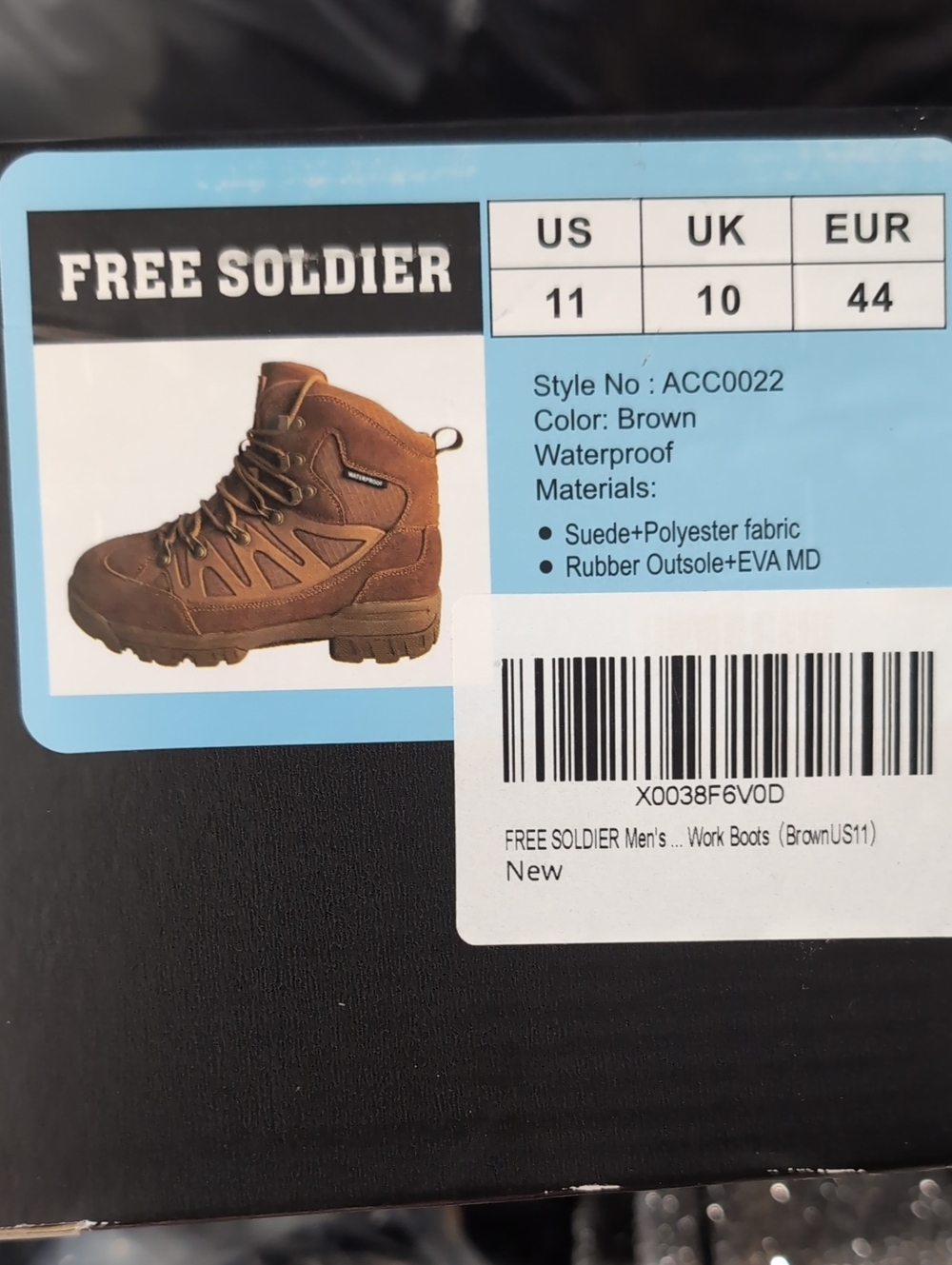 Free Soldier waterproof tactical hiking boots- 11